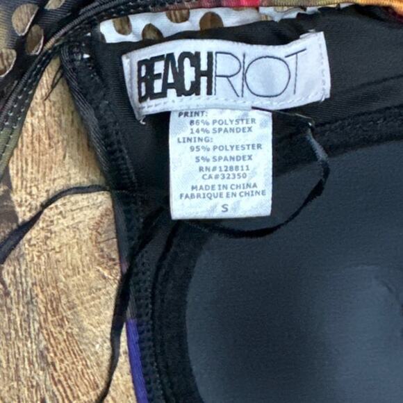 NEW Beach Riot Freemont Strapless Bustier Bikini Top in Flamingo SZ Small - Picture 7 of 7